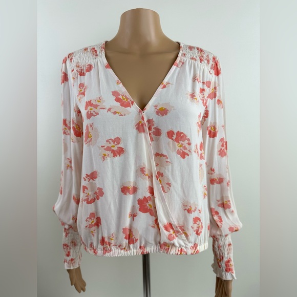 Sanctuary Tops - Sanctuary Women's Spring Punch Floral Surplice Long Sleeve Blouse, Size XS